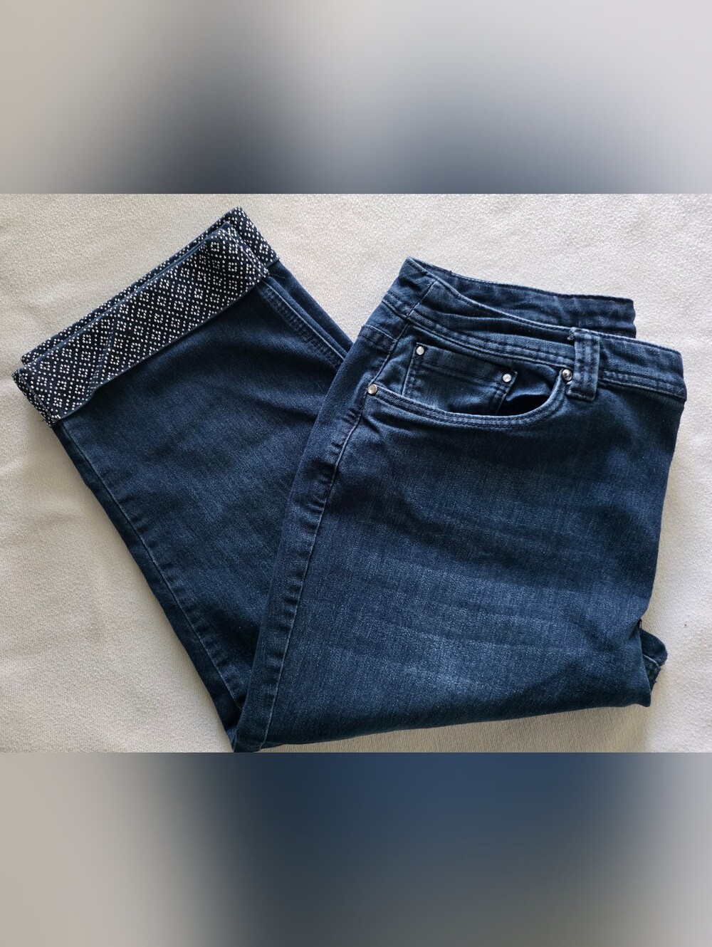 Christopher & Banks Cropped Jeans, Size 14 - Picture 2 of 6